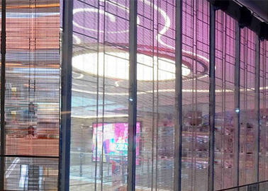 Китай Экран СИД стеклянной стены 1Р1Г1Б П12мм высоко прозрачный для рекламы магазина поставщик